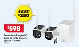 2nds World Swann MaxRanger4K™ Solar Security Camera System - 2-Pack offer