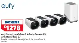 2nds World eufy Security eufyCam 3 4-Pack Camera Kit with HomeBase 3 offer