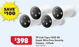2nds World TP-Link Tapo C425 2K Smart Wire-Free Security Camera - 4-Pack offer