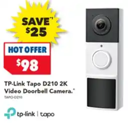TP-Link Tapo D210 2K Video Doorbell Camera