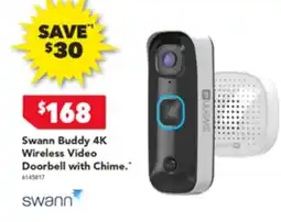 2nds World Swann Buddy 4K Wireless Video Doorbell with Chime offer
