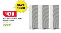 2nds World Acer 'Wave' 7 Mesh Wi-Fi Router - 3-Pack offer