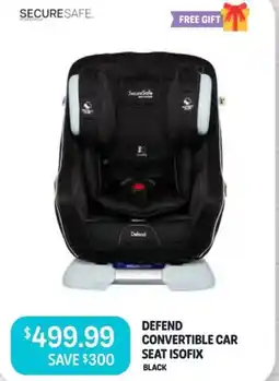 Baby Kingdom DEFEND CONVERTIBLE CAR SEAT ISOFIX BLACK offer