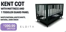 Baby Kingdom Kent cot with mattress and 1 toddler guard panel offer