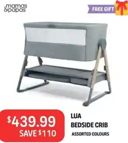 Baby Kingdom Lua bedside crib assorted colours offer
