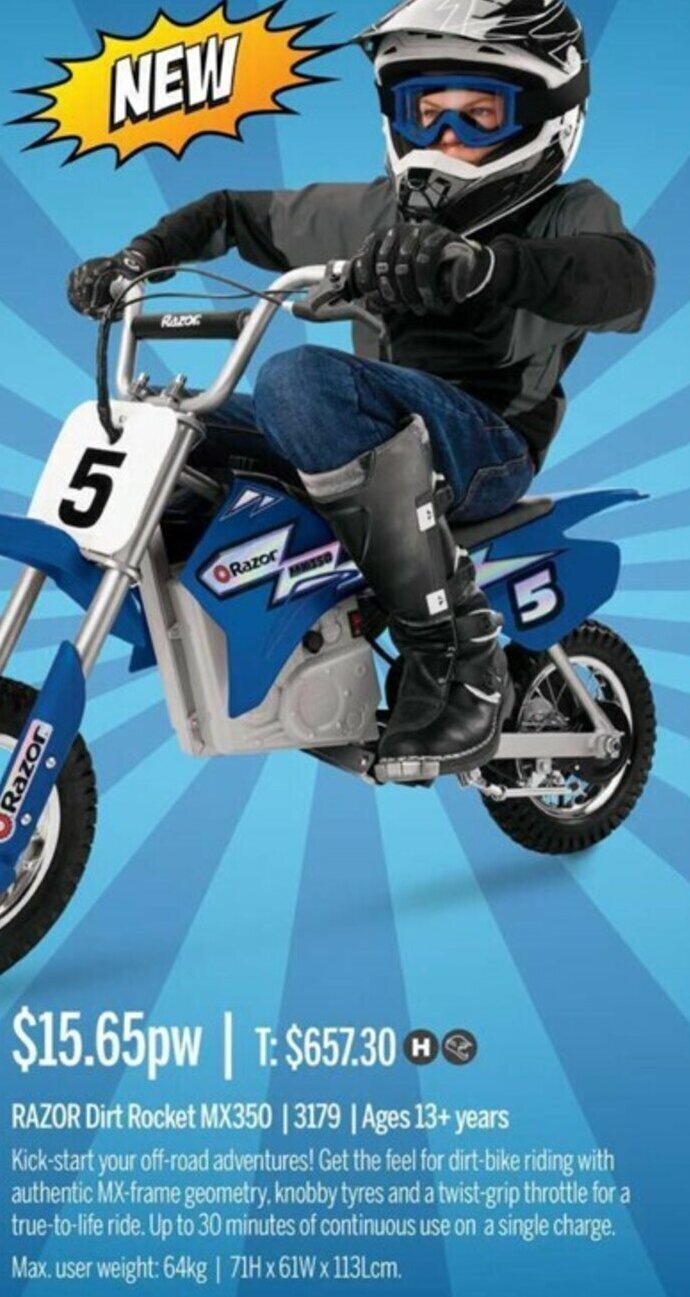Razor Dirt Rocket MX350 offer at 