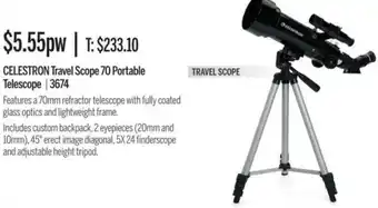 Chrisco Hampers Celestron Travel Scope 70 Portable Telescope offer