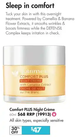 Nutrimetics Sleep in comfort offer