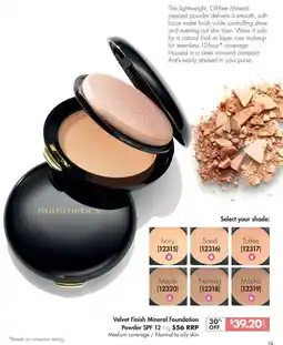 Velvet Finish Mineral Foundation Powder SPF 12