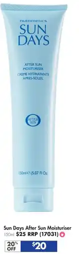 Nutrimetics Sun Days After Sun Moisturiser offer