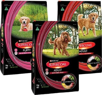 BIG W SuperCoat Dry Dog Food Varieties 12kg offer