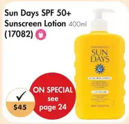 Sun Days SPF 50+ Sunscreen Lotion (17082)