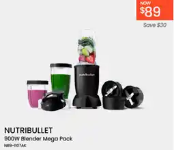 Myer NUTRIBULLET 900W Blender Mega Pack offer