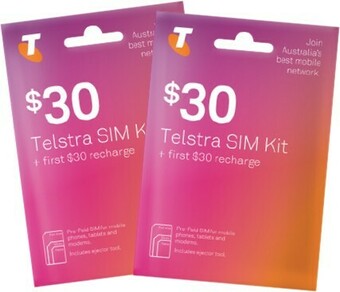 BIG W Telstra $30 Pre-Paid SIM Kit offer