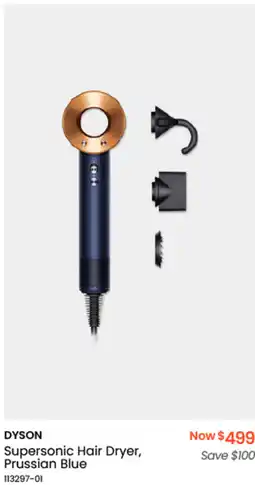 Myer DYSON Supersonic Hair Dryer, Prussian Blue offer