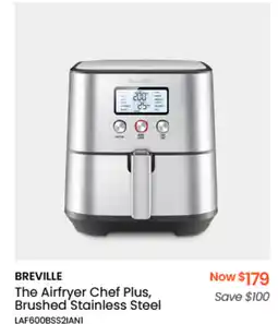 Myer BREVILLE The Airfryer Chef Plus, Brushed Stainless Steel offer