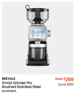 Myer BREVILLE Smart Grinder Pro Brushed Stainless Steel offer