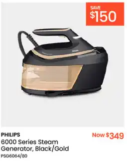 Myer PHILIPS 6000 Series Steam Generator, Black/Gold offer