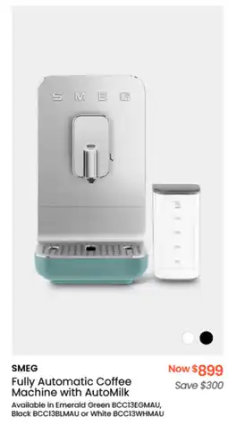 Myer SMEG Fully Automatic Coffee Machine with AutoMilk offer