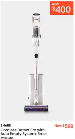 Myer SHARK Cordless Detect Pro with Auto Empty System, Brass offer