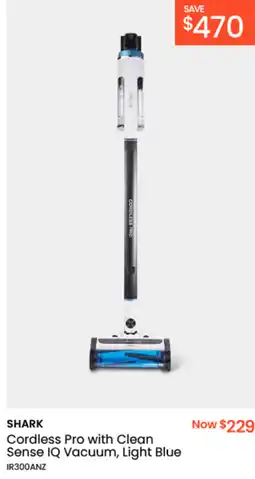 Myer SHARK Cordless Pro with Clean Sense IQ Vacuum, Light Blue offer