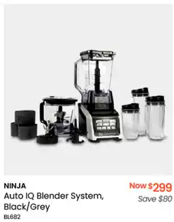 Myer NINJA Auto IQ Blender System, Black/Grey offer