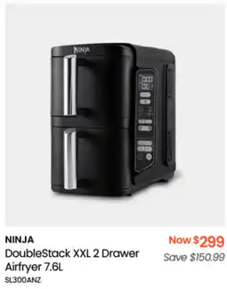 Myer NINJA DoubleStack XXL 2 Drawer Airfryer offer