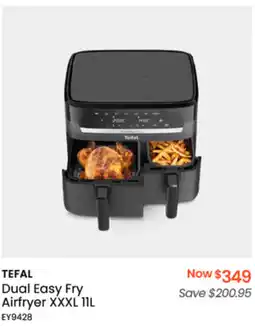 Myer TEFAL Dual Easy Fry Airfryer XXXL offer