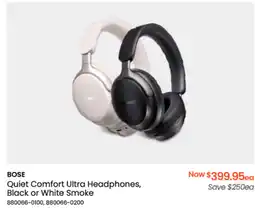 Myer BOSE Quiet Comfort Ultra Headphones, Black or White Smoke offer