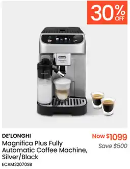 Myer DE'LONGHI Magnifica Plus Full Automatic Coffee Machine, Silver/Black offer