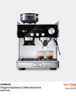 SUNBEAM Origins Espresso Coffee Machine