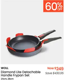 Myer WOLL Diamond Lite Detachable Handle Frypan Set offer