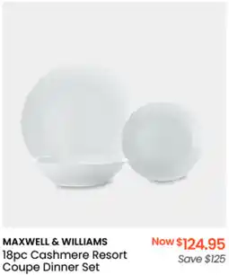 Myer MAXWELL & WILLIAMs 18pc Cashmere Resort Coupe Dinner Set offer