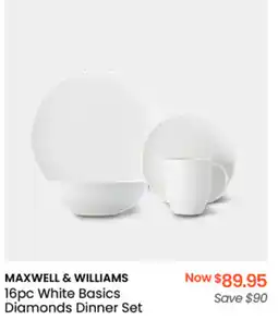 Myer MAXWELL & WILLIAMS 16pc White Basics offer