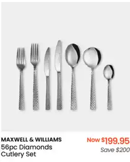 MAXWELL & WILLIAMS 56pc Diamonds Cutlery Set