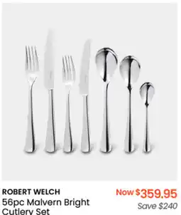 Myer ROBERT WELCH Save $45 56pc Malvern Bright Cutlery Set offer