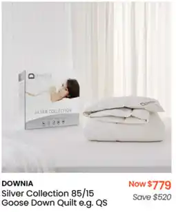 Myer DOWNIA Silver Collection 85/15 Goose Down Quilt e.g. QS offer