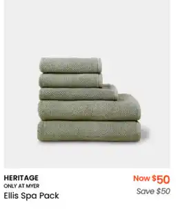 Myer HERITAGE Ellis Spa Pack offer