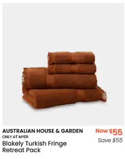 Myer AUSTRALIAN HOUSE & GARDEN Blakely Turkish Fringe Retreat Pack offer