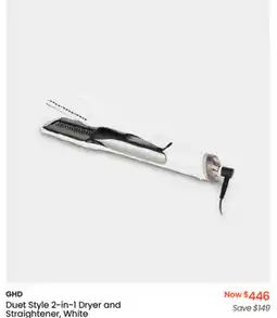 Myer GHD Duet Style 2-in-1 Dryer and Straightener, White' offer