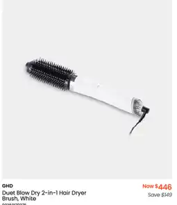 Myer GHD Duet Blow Dry 2-in-1 Hair Dryer Brush, White offer