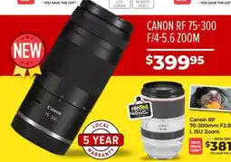 Teds Cameras CANON RF 75-300 F/4-5.6 ZOOM offer