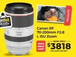 Teds Cameras Canon RF 70-200mm F2.8 LISU Zoom offer