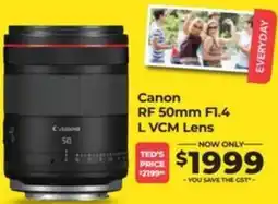 Teds Cameras Canon RF 50mm F1.4 L VCM Lens offer