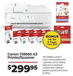 Teds Cameras Canon TS9565 A3 Printer/Scanner offer
