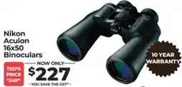Teds Cameras Nikon aculon 16x50 binoculars offer