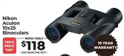 Teds Cameras Nikon aculon 10x25 binoculars offer