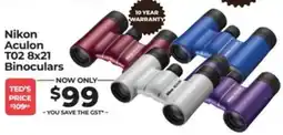 Teds Cameras Nikon aculon t02 8x21 binoculars offer