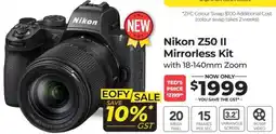 Teds Cameras Nikon z50 ii mirrorless kit offer