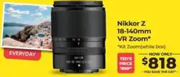 Teds Cameras Nikkor z 18-140mm vr zoom offer